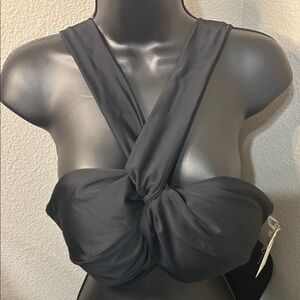 Time and Tru Black Bikini Top